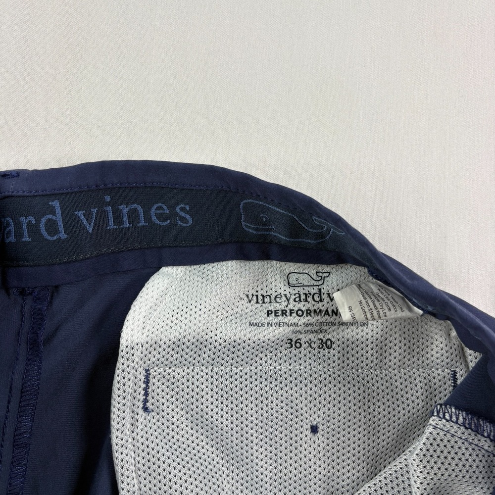 Vineyard Vines Pants Mens 36x29 Blue On The Go Chino Golf Preppy Stretch - Picture 4 of 11